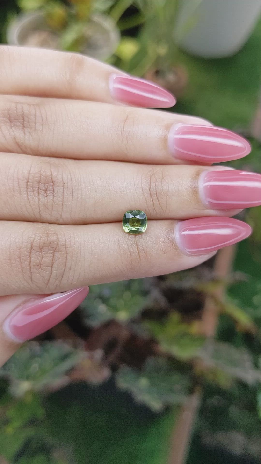1.07 Ct. Green Sapphire from Madagascar Size Video
