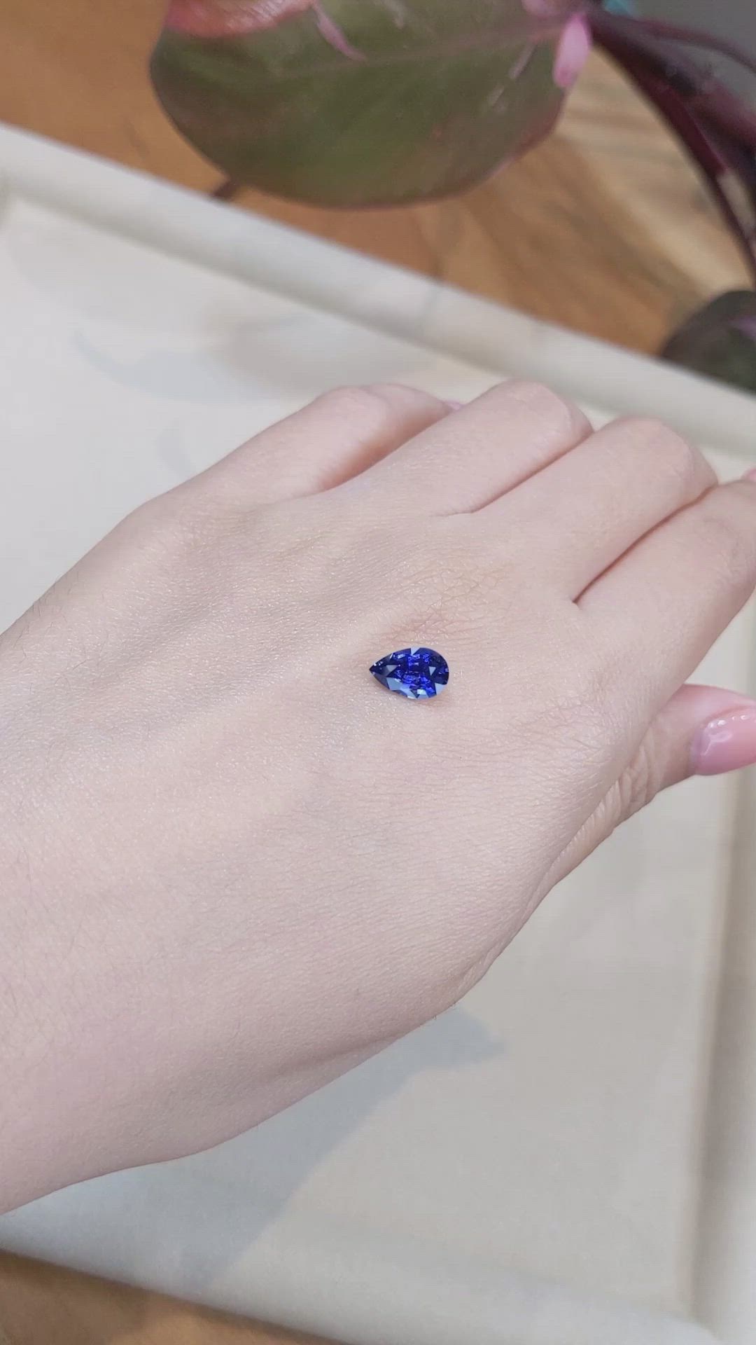 1.66 Ct. Blue Sapphire from Ceylon (Sri Lanka) Size Video