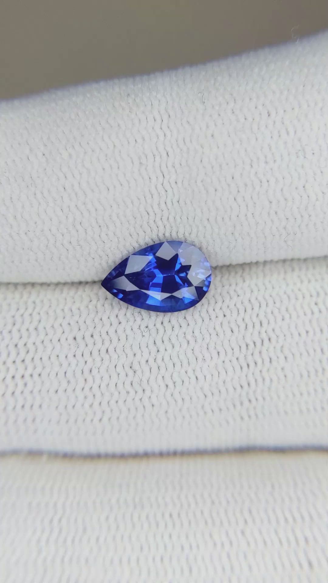 1.66 Ct. Blue Sapphire from Ceylon (Sri Lanka) Size Video