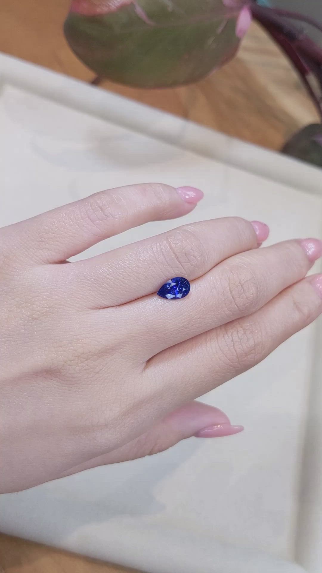 1.66 Ct. Blue Sapphire from Ceylon (Sri Lanka) Size Video