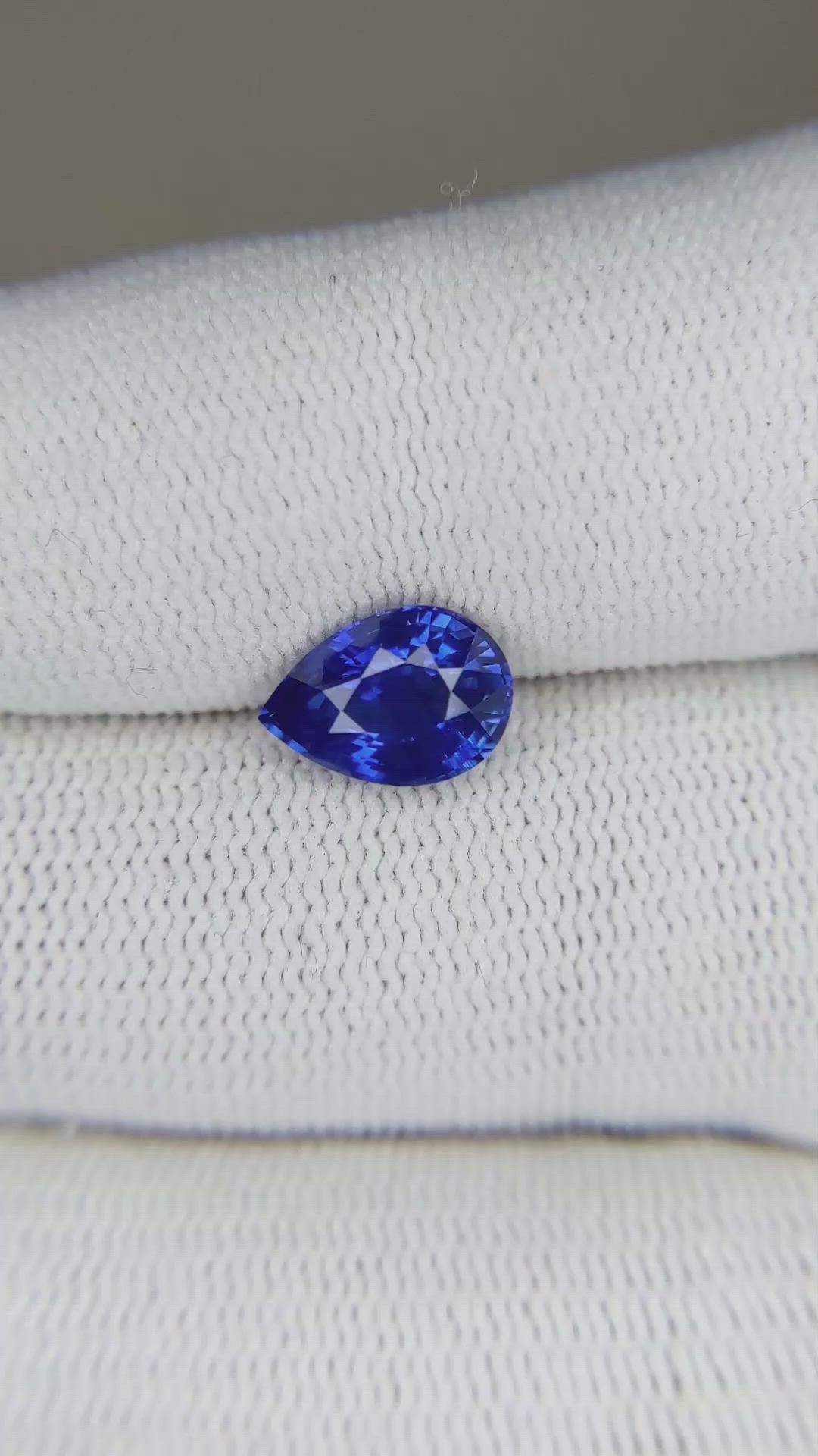 2.01 Ct. Blue Sapphire from Ceylon (Sri Lanka) Size Video