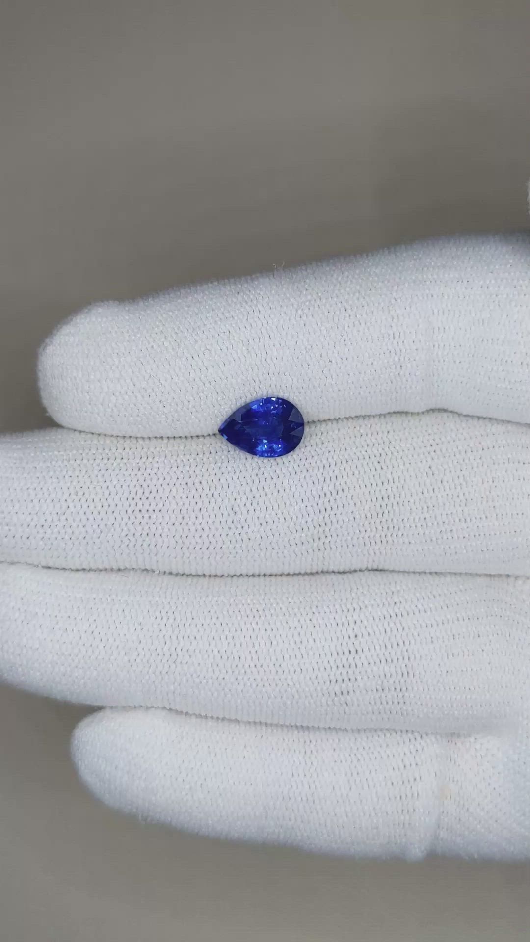 2.01 Ct. Blue Sapphire from Ceylon (Sri Lanka) Size Video