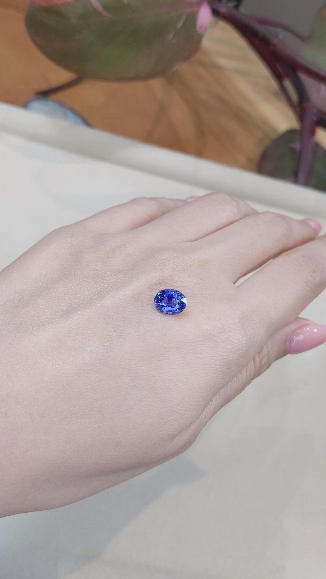 2.51 Ct. Blue Sapphire from Ceylon (Sri Lanka) Size Video