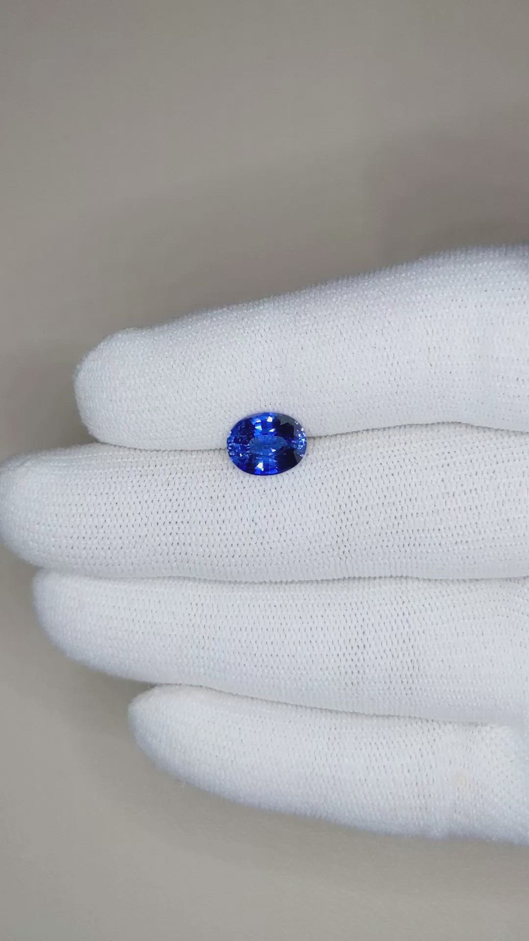 2.56 Ct. Blue Sapphire from Ceylon (Sri Lanka) Size Video