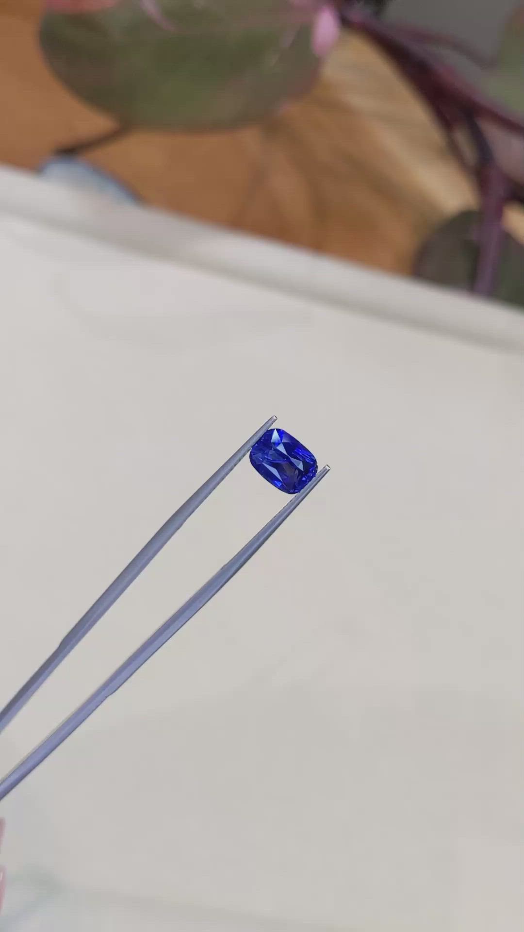 2.60 Ct. Blue Sapphire from Ceylon (Sri Lanka) Size Video