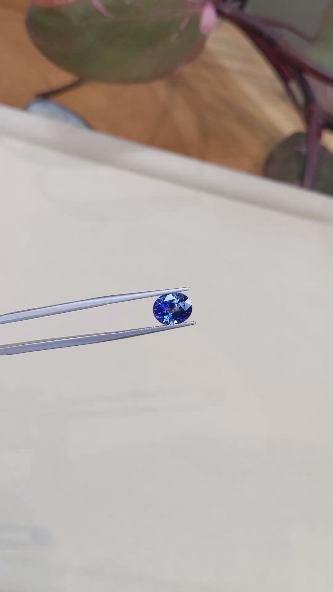 3.03 Ct. Blue Sapphire from Ceylon (Sri Lanka) Size Video