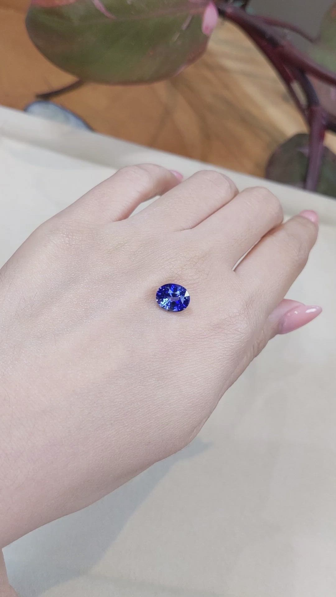 3.03 Ct. Blue Sapphire from Ceylon (Sri Lanka) Size Video