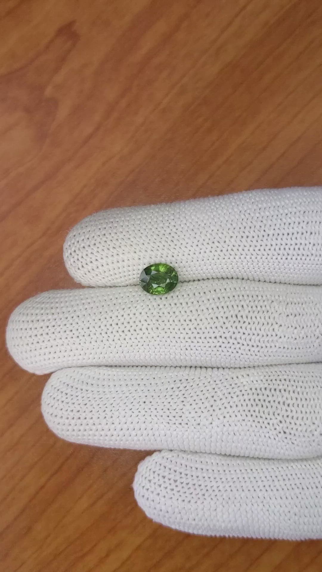 1.55 Ct. Green Sapphire from Madagascar Size Video