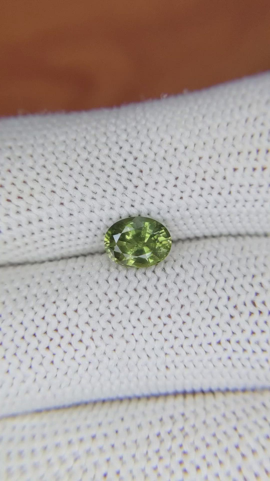 1.31 Ct. Green Sapphire from Madagascar Size Video