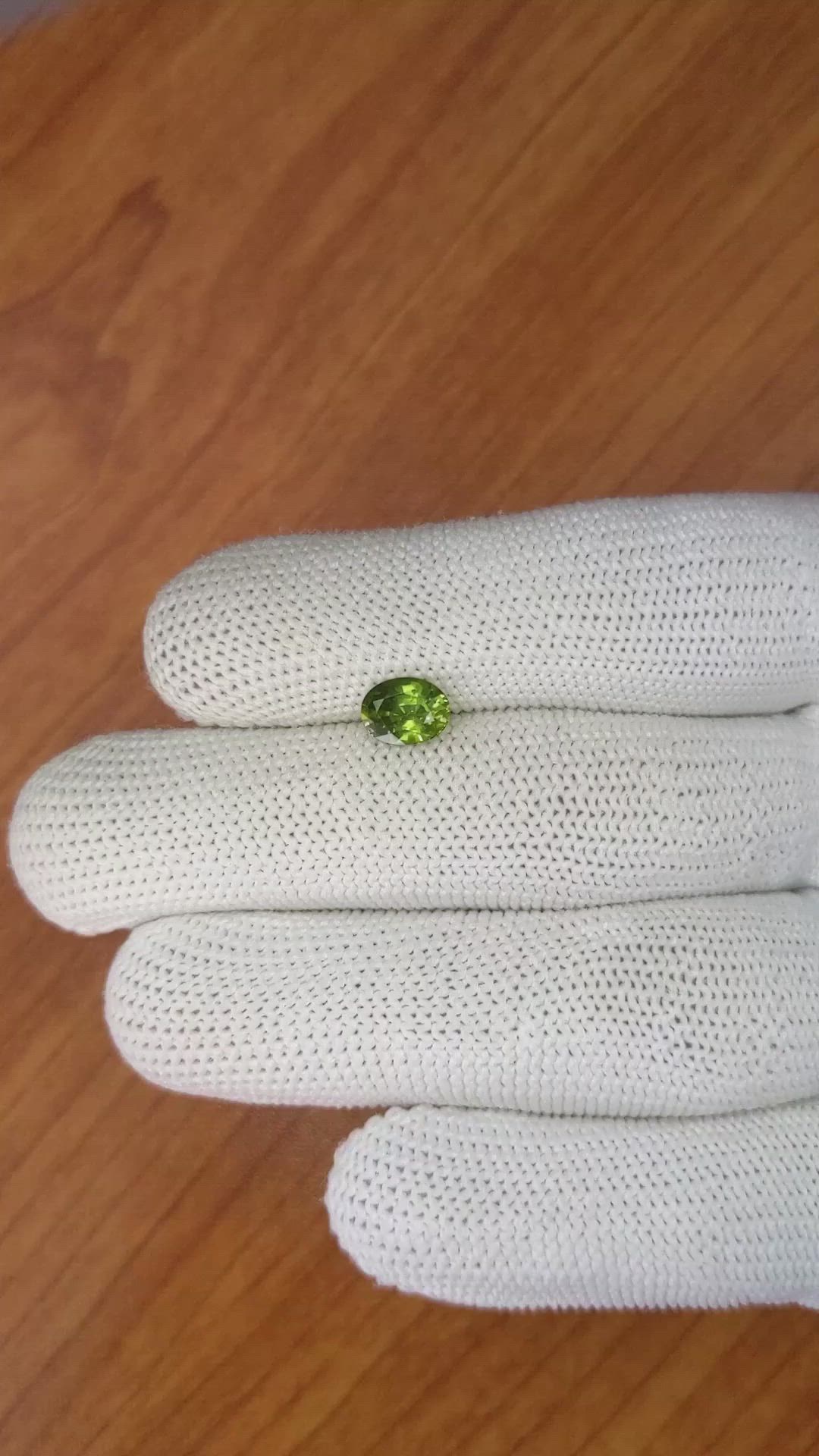 1.31 Ct. Green Sapphire from Madagascar Size Video