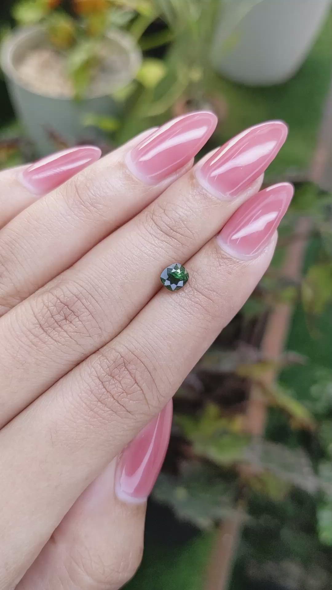 1.00 Ct. Green Sapphire from Madagascar Size Video