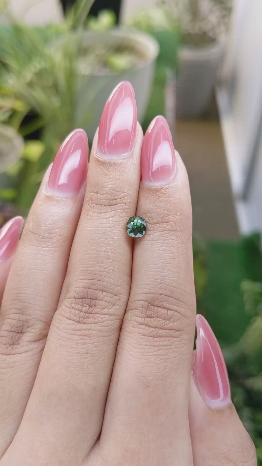 1.00 Ct. Green Sapphire from Madagascar Size Video