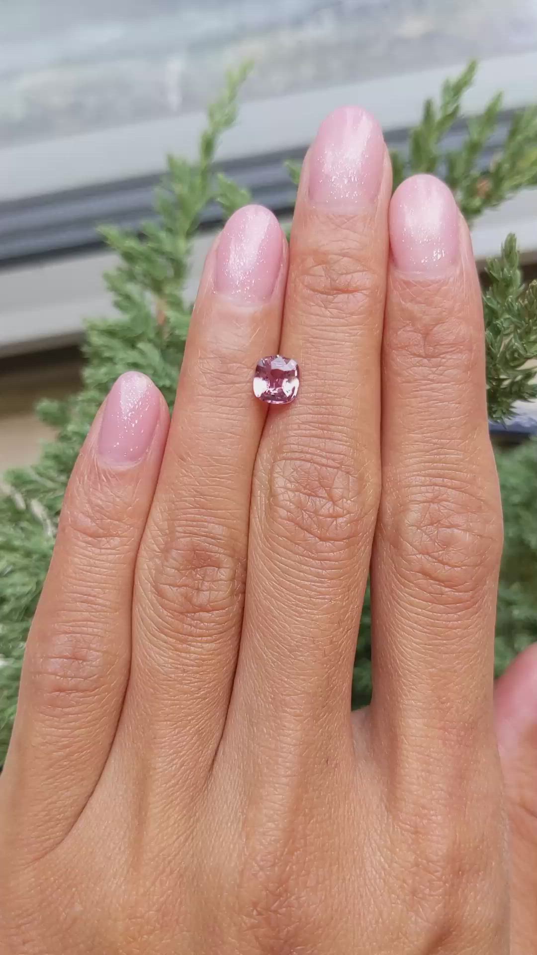 1.10 Ct. Peach Sapphire from Ceylon (Sri Lanka) Size Video