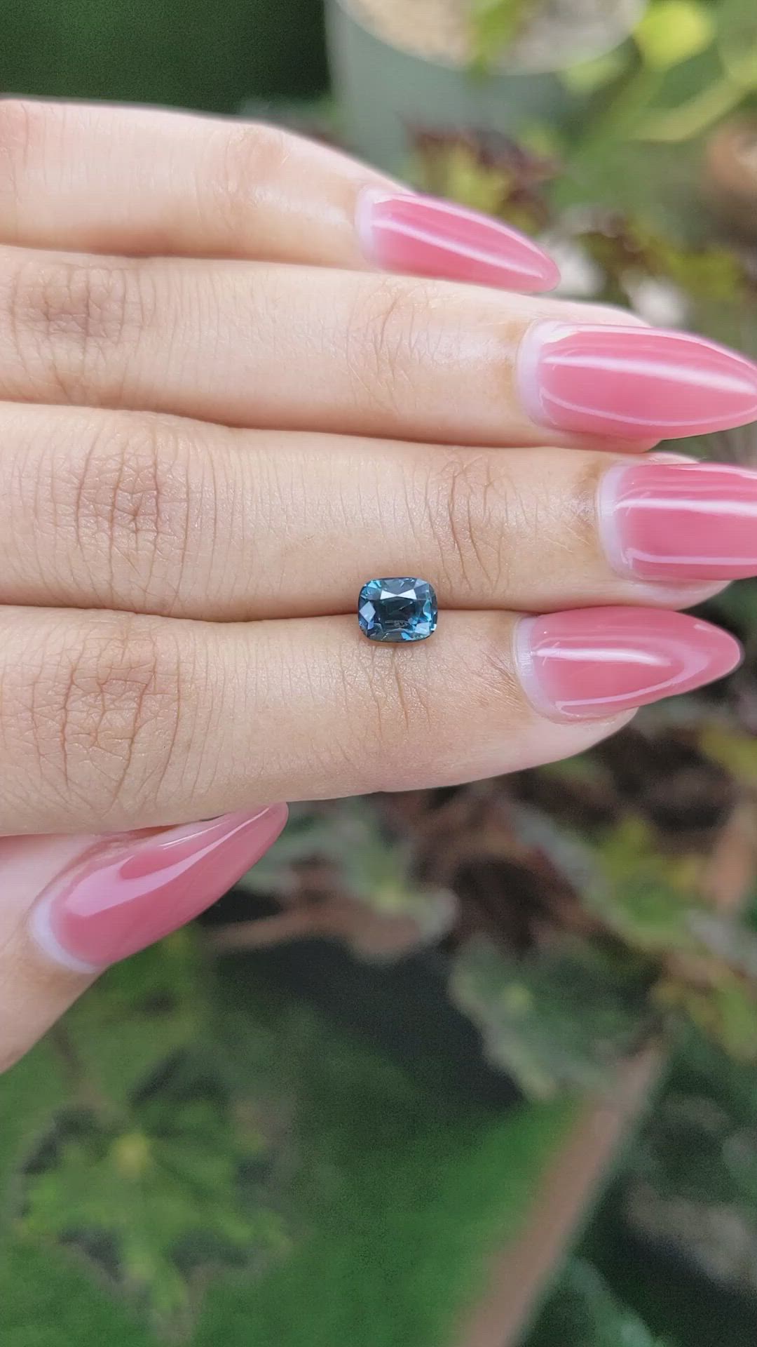 1.22 Ct. Greenish Blue Sapphire from Ceylon (Sri Lanka) Size Video