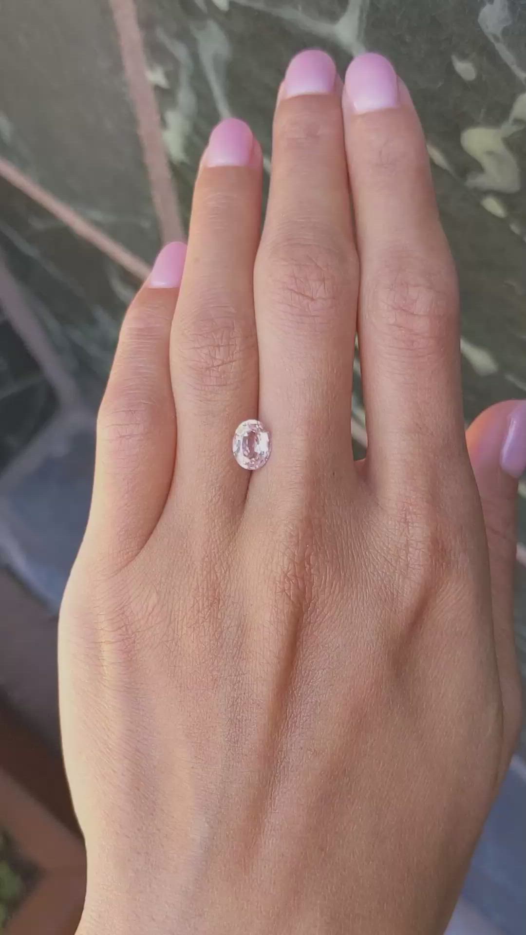 1.62 Ct. Padparadscha Sapphire from Ceylon (Sri Lanka) Size Video