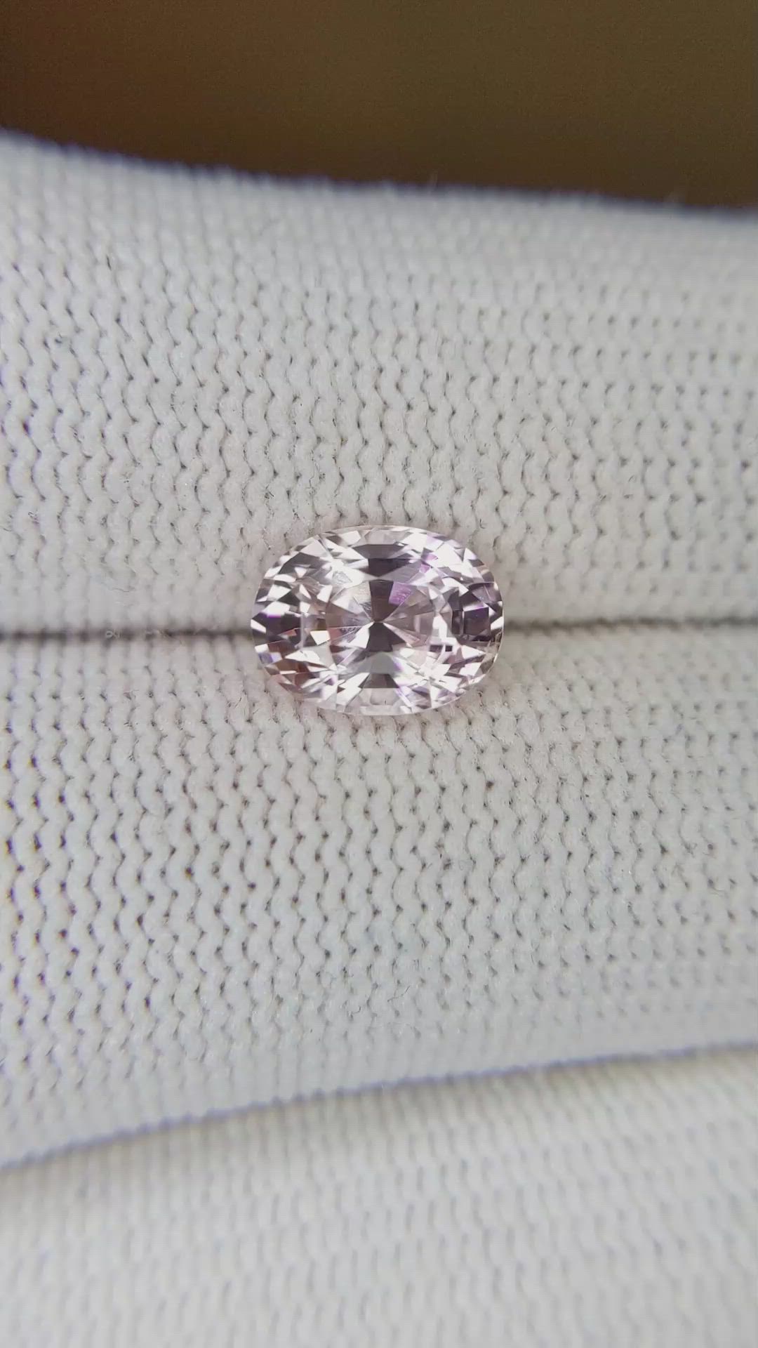 2.05 Ct. Peach Sapphire from Ceylon (Sri Lanka) Size Video