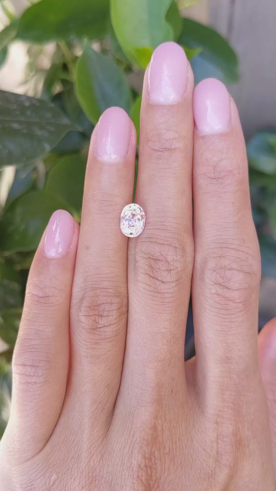 2.05 Ct. Peach Sapphire from Ceylon (Sri Lanka) Size Video