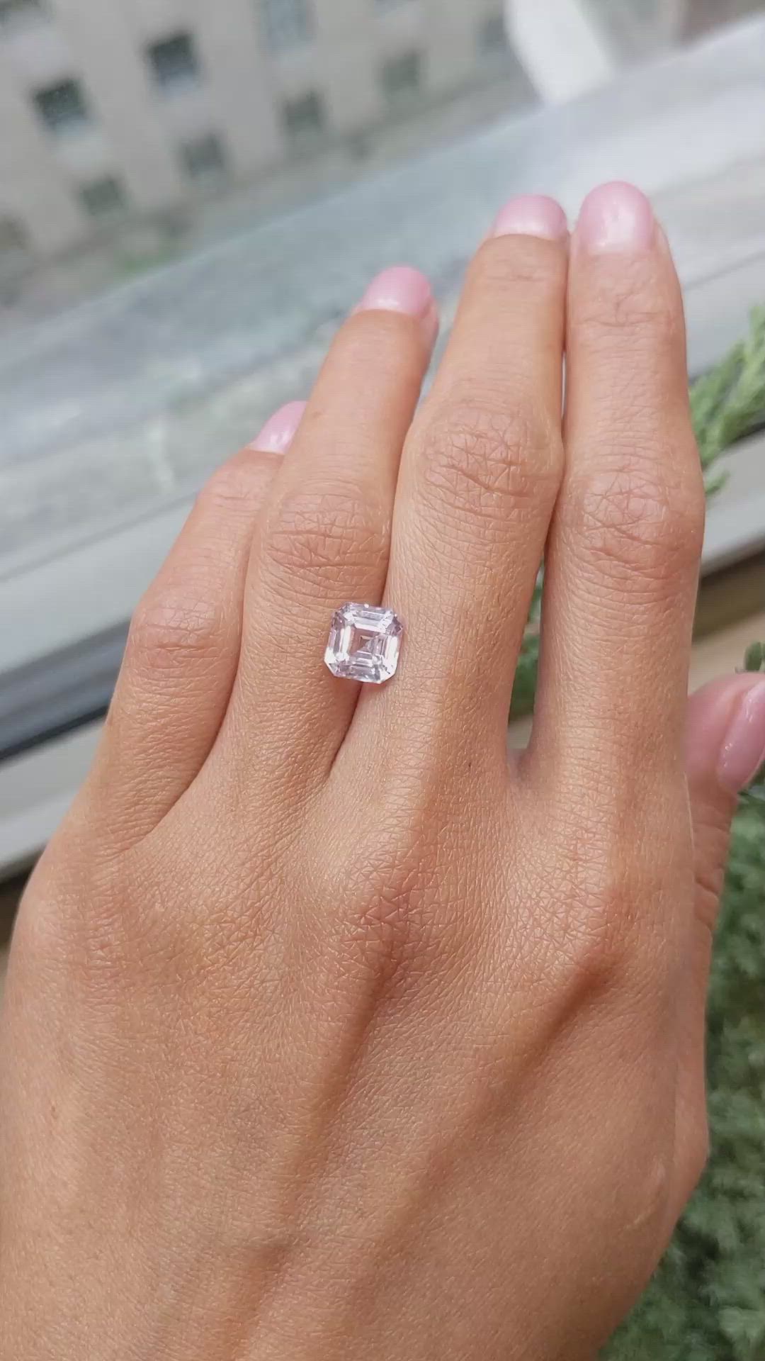 3.11 Ct. Pink Sapphire from Ceylon (Sri Lanka) Size Video