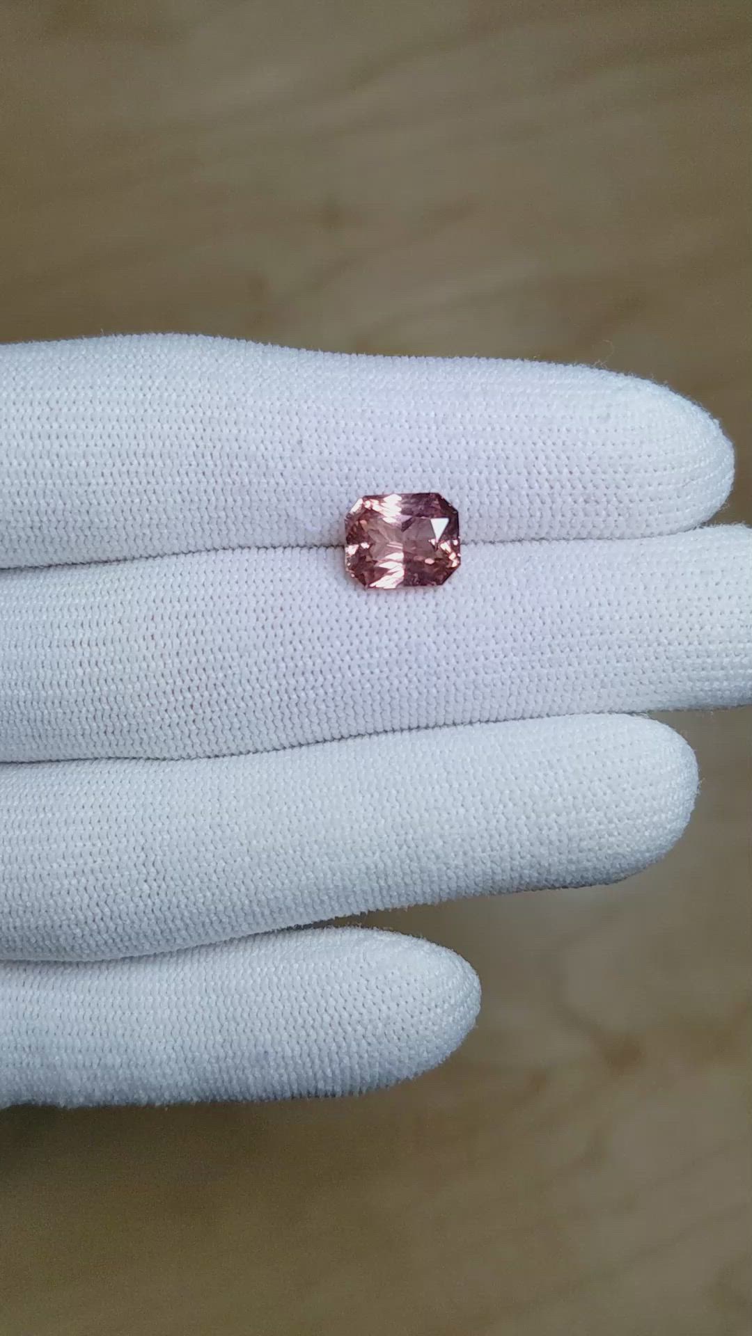 3.37 Ct. Padparadscha Sapphire from Madagascar Size Video