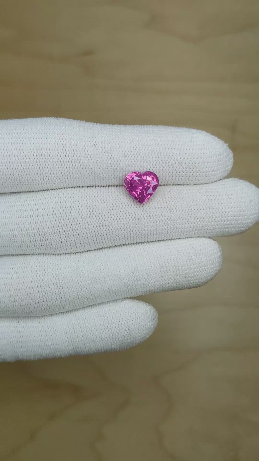 3.19 Ct. Purplish Pink Sapphire from Madagascar Size Video