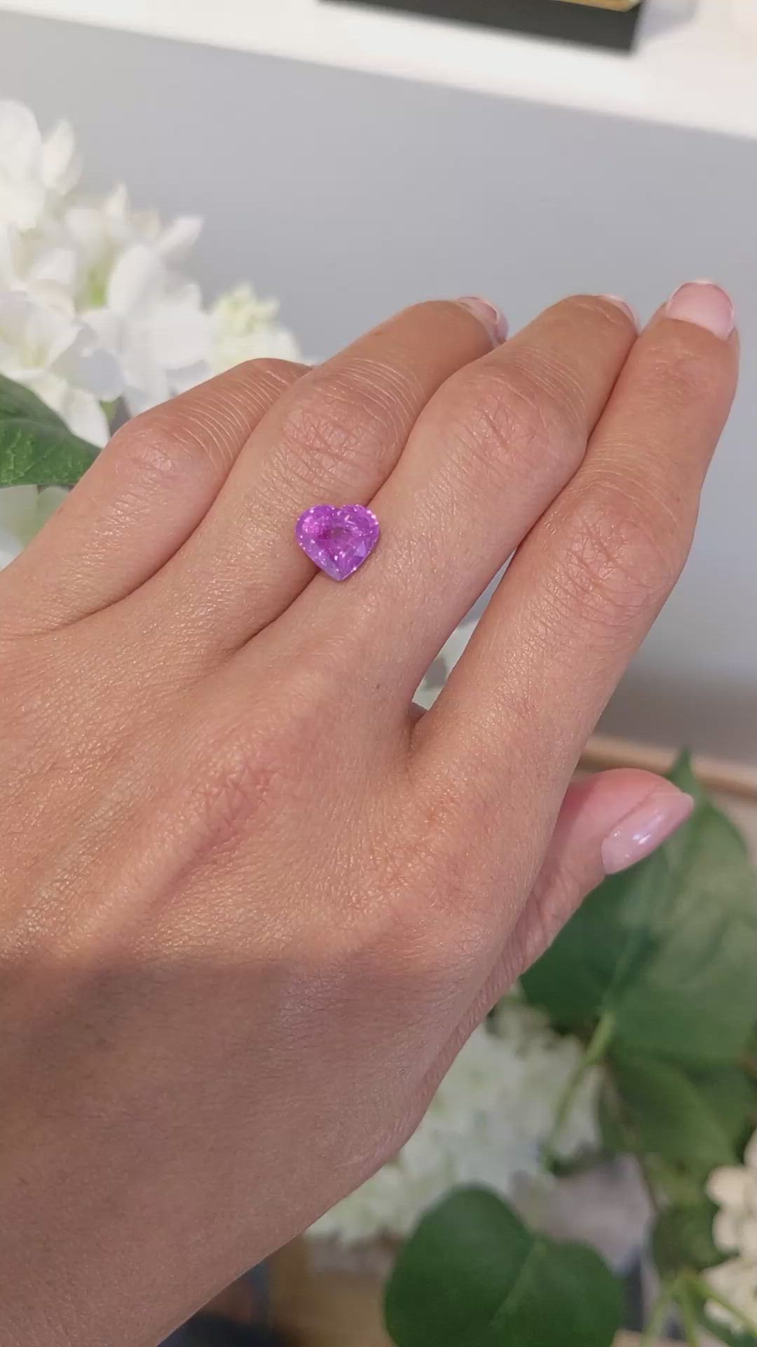 3.19 Ct. Purplish Pink Sapphire from Madagascar Size Video