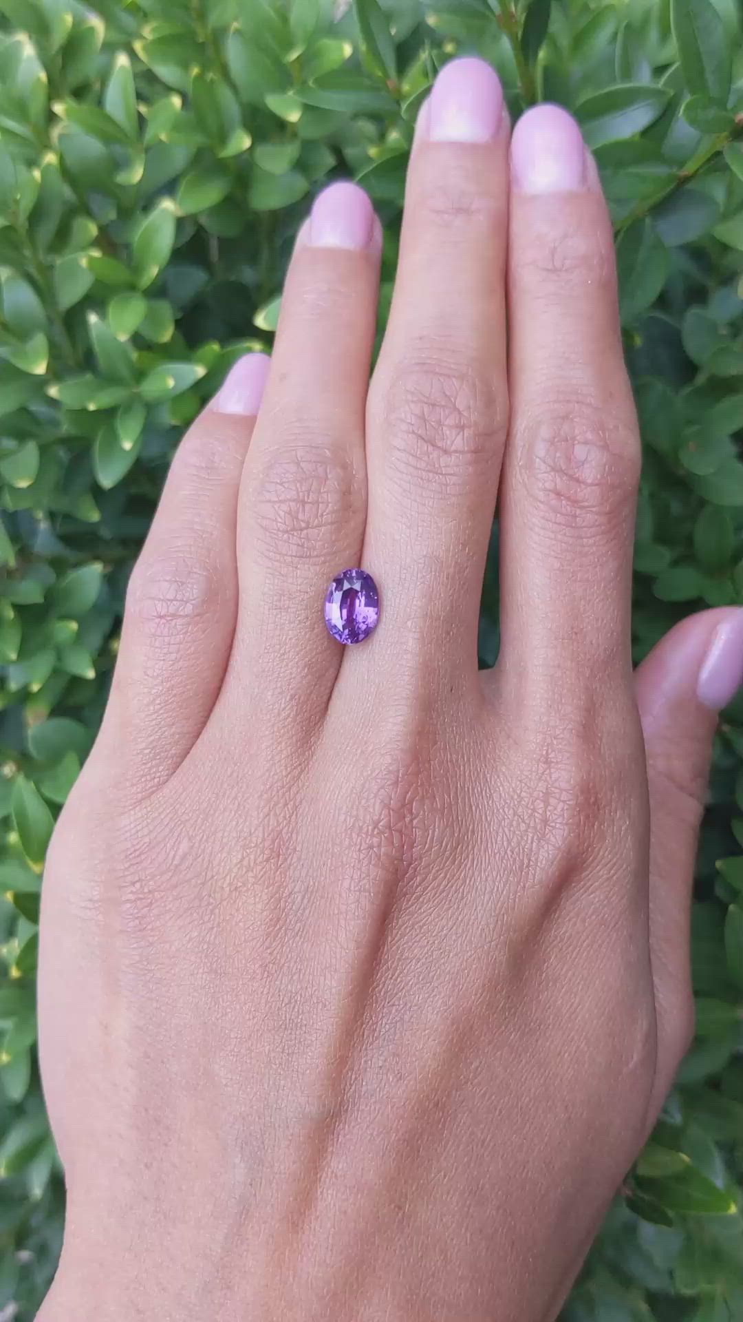 2.42 Ct. Purplish Pink Sapphire from Ceylon (Sri Lanka) Size Video