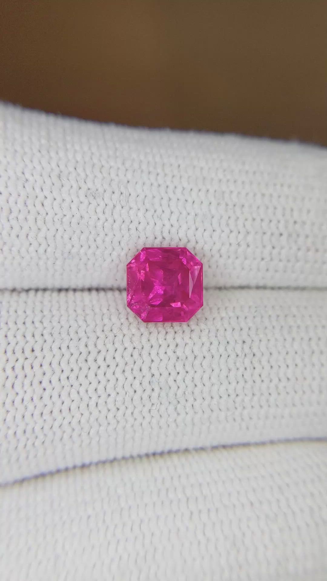 2.28 Ct. Pink Sapphire from Burma (Myanmar) Size Video