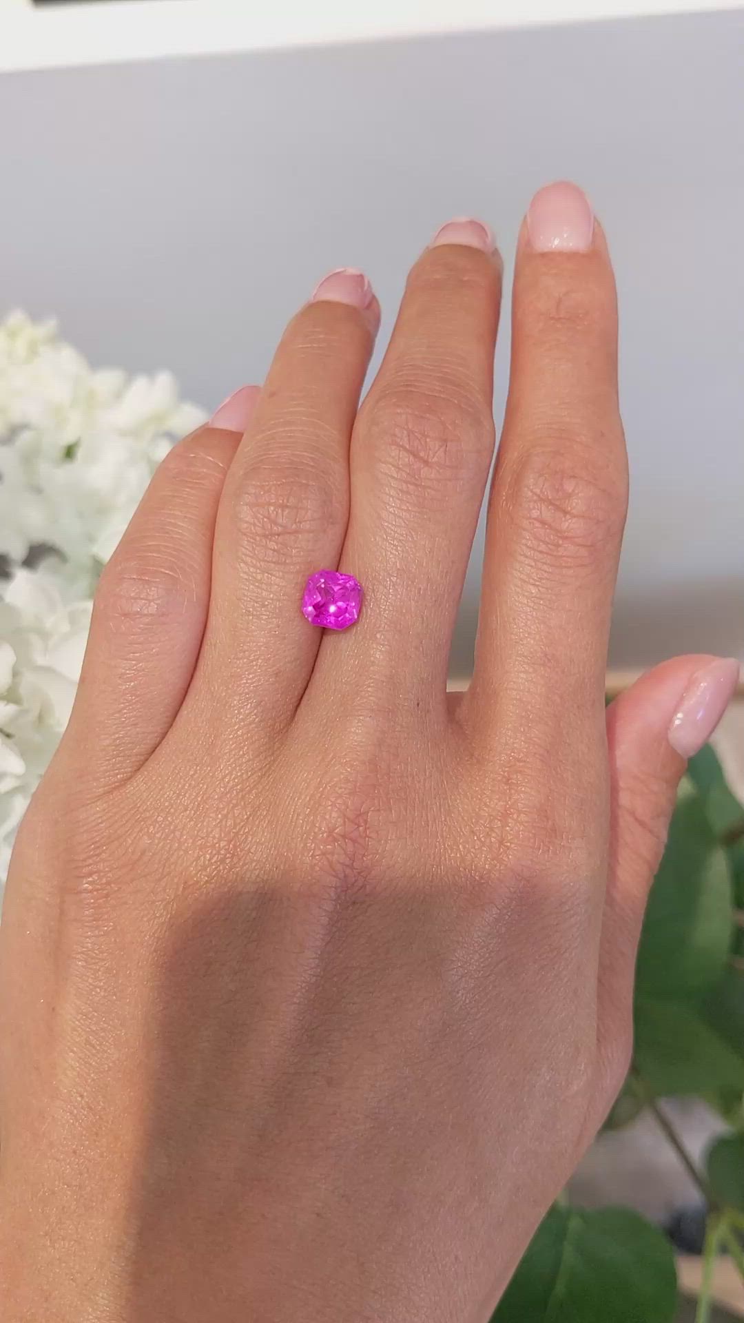 2.28 Ct. Pink Sapphire from Burma (Myanmar) Size Video