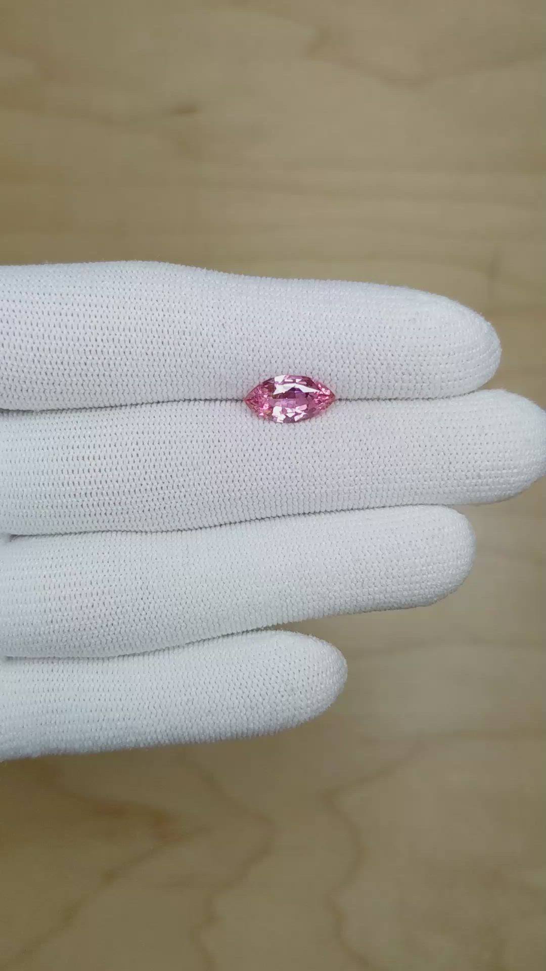 2.02 Ct. Pink Sapphire from Ceylon (Sri Lanka) Size Video