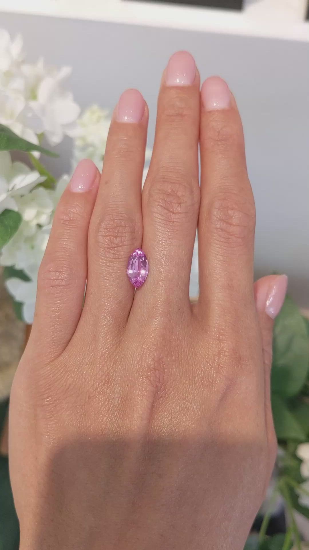 2.02 Ct. Pink Sapphire from Ceylon (Sri Lanka) Size Video