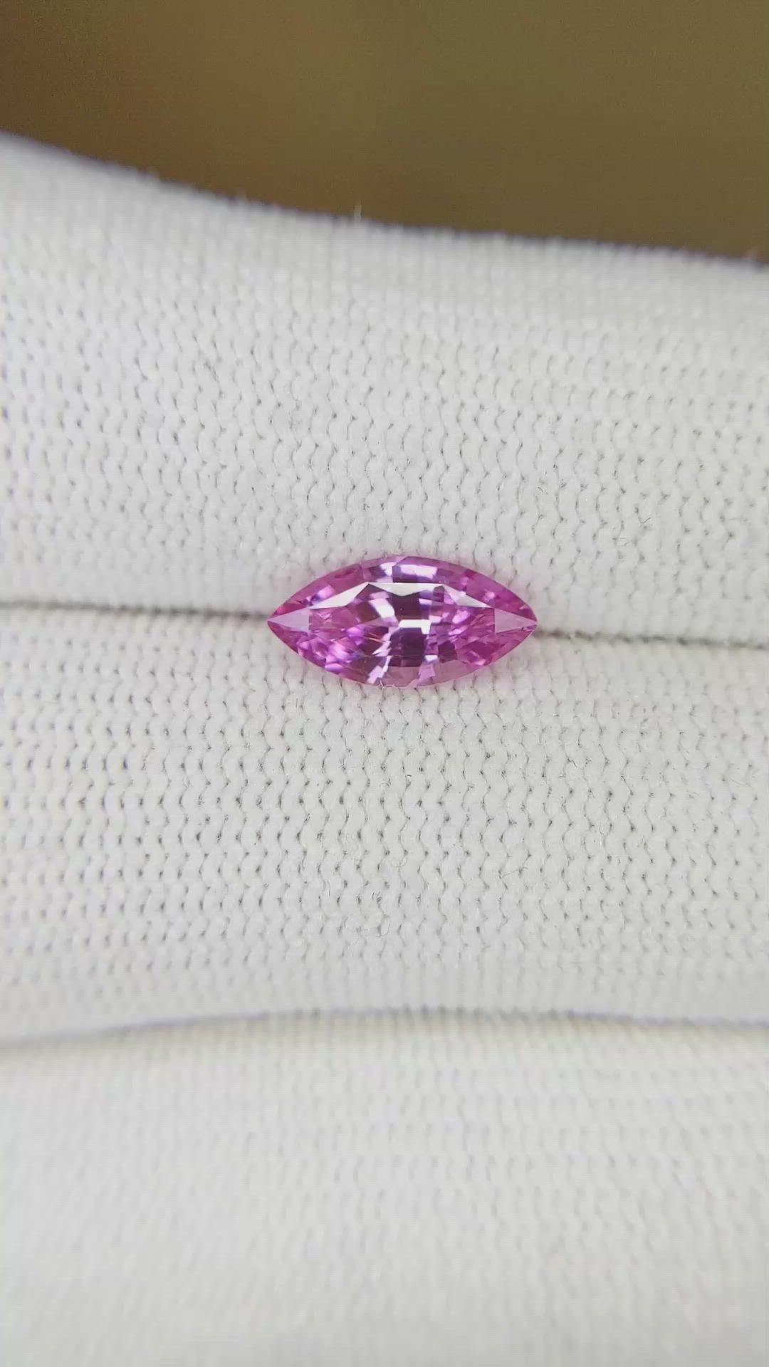 1.39 Ct. Pink Sapphire from Ceylon (Sri Lanka) Size Video
