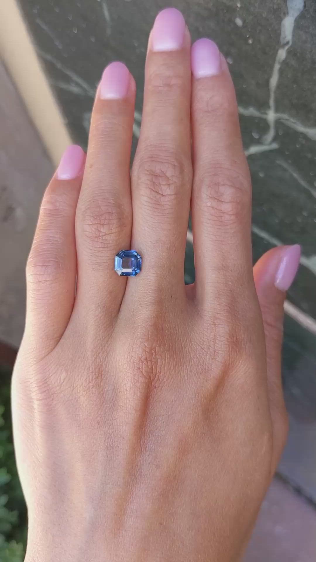 2.32 Ct. Blue Sapphire from Ceylon (Sri Lanka) Size Video