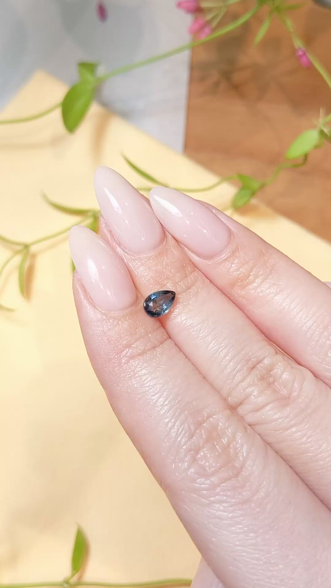 0.78 Ct. Blue Sapphire from Madagascar Size Video