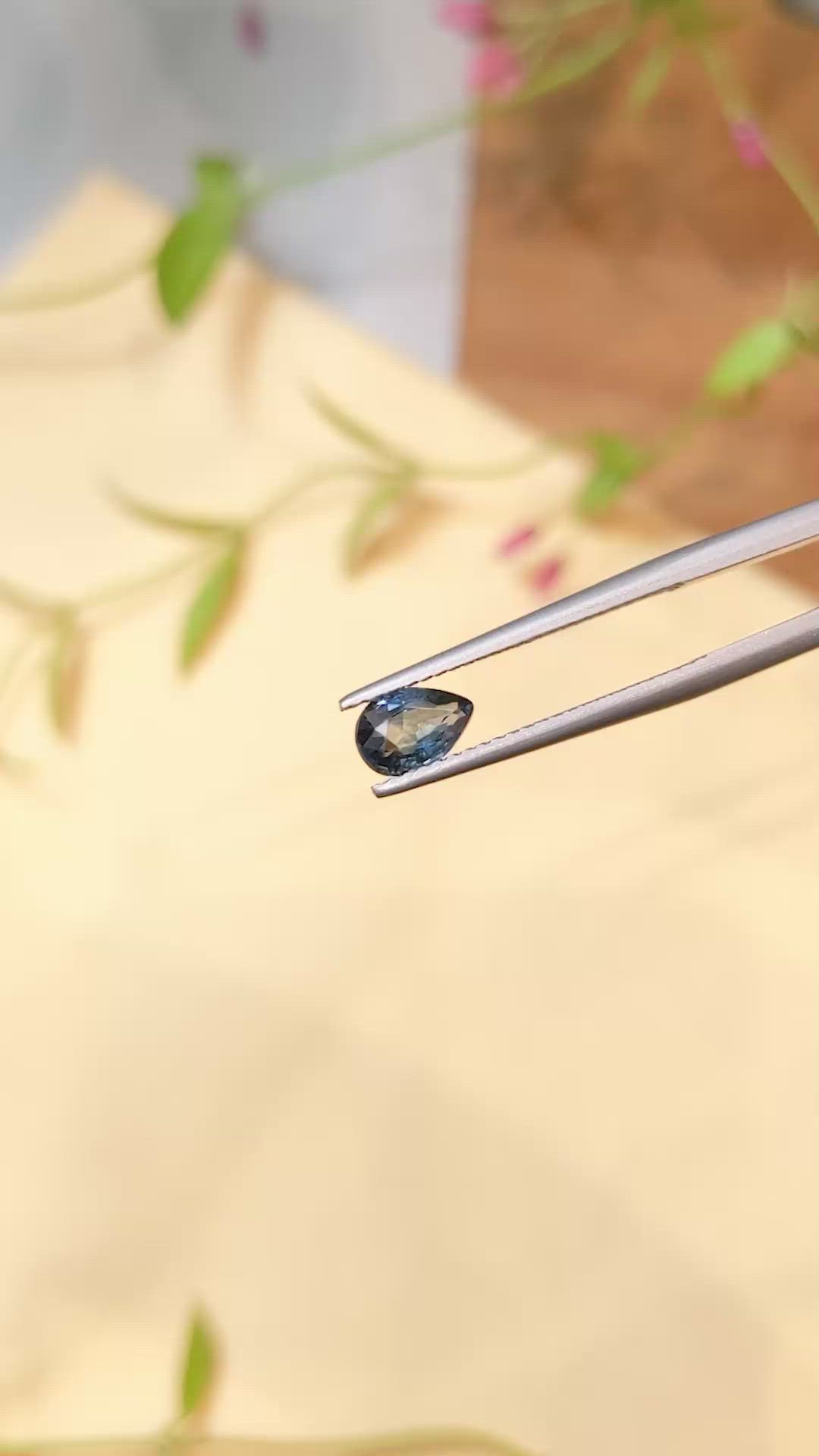 0.78 Ct. Blue Sapphire from Madagascar Size Video