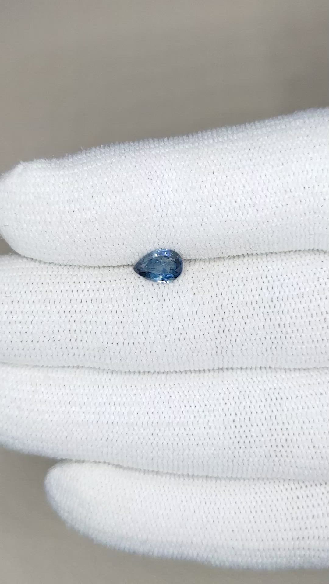 0.78 Ct. Blue Sapphire from Madagascar Size Video