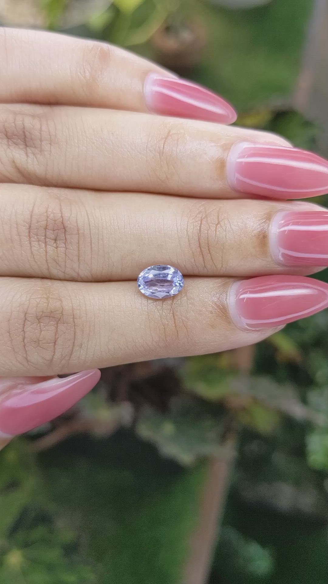 1.41 Ct. Violet Sapphire from Ceylon (Sri Lanka) Size Video