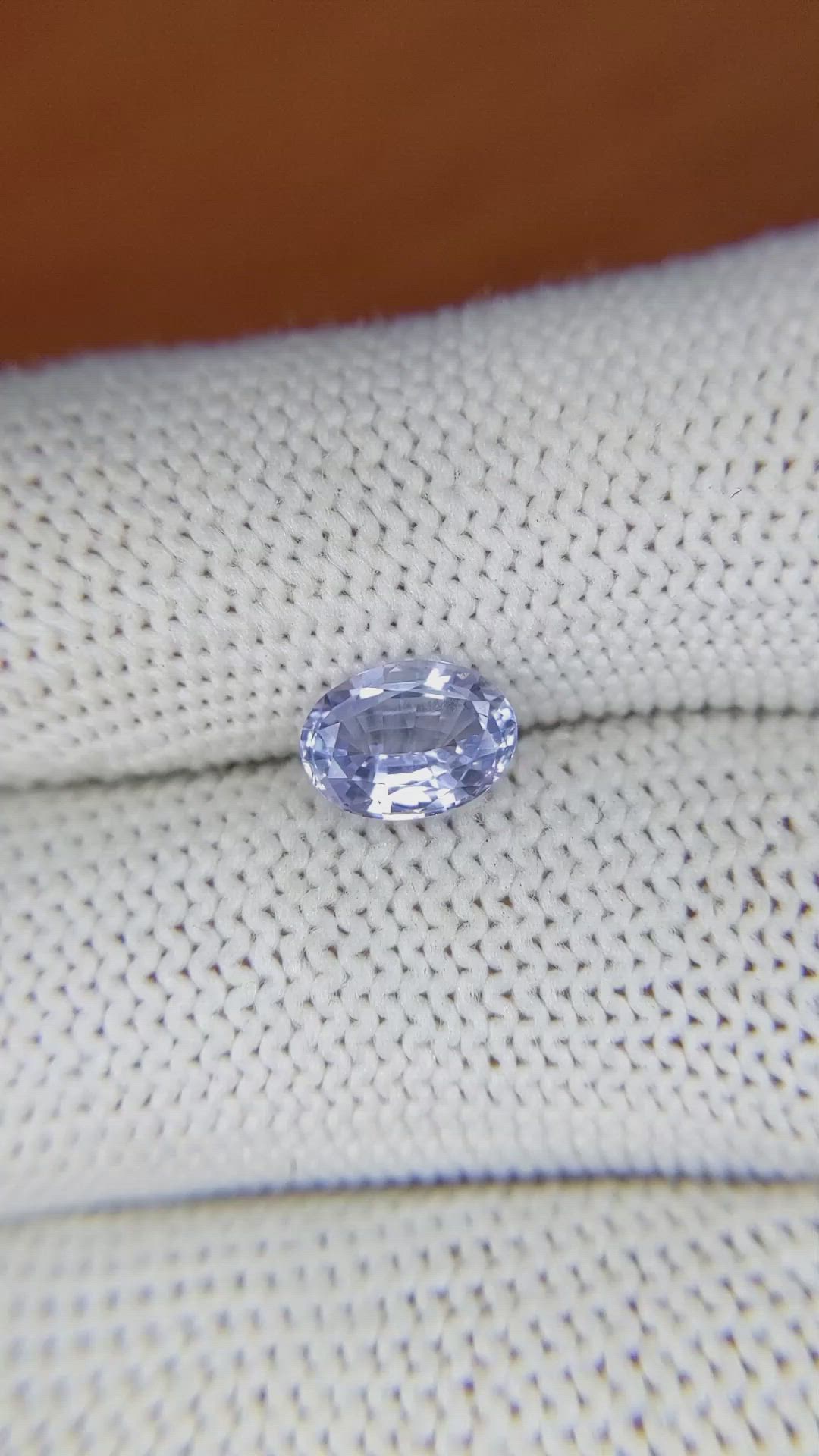 1.41 Ct. Violet Sapphire from Ceylon (Sri Lanka) Size Video