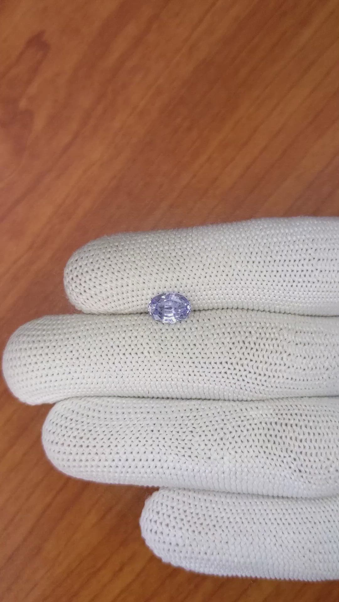 1.41 Ct. Violet Sapphire from Ceylon (Sri Lanka) Size Video