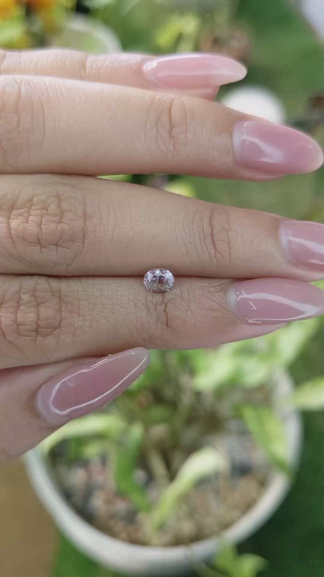 0.64 Ct. Pink Sapphire from Ceylon (Sri Lanka) Size Video