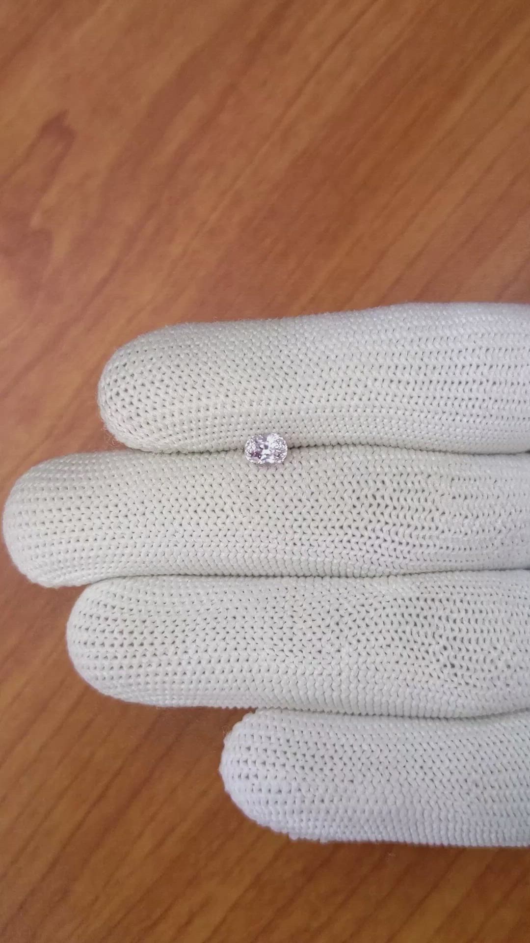 0.64 Ct. Pink Sapphire from Ceylon (Sri Lanka) Size Video