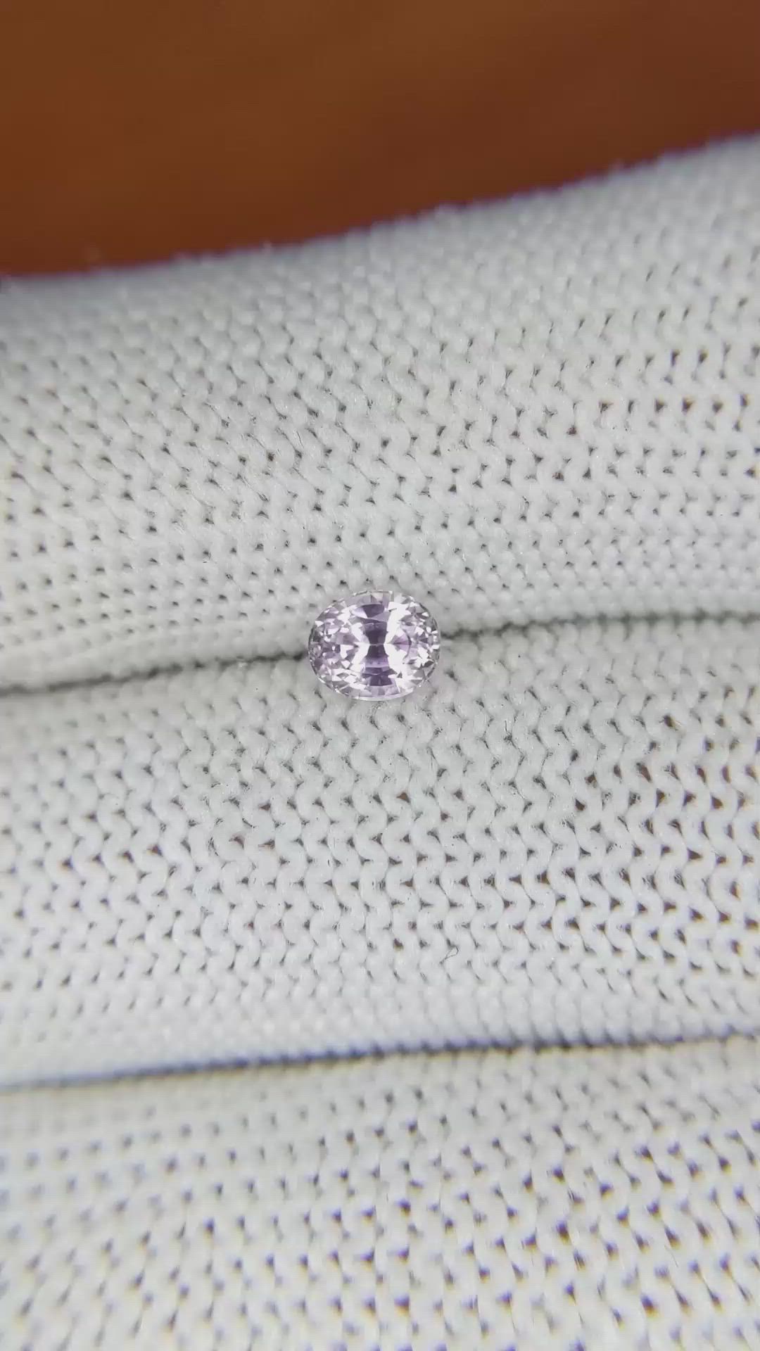 0.64 Ct. Pink Sapphire from Ceylon (Sri Lanka) Size Video