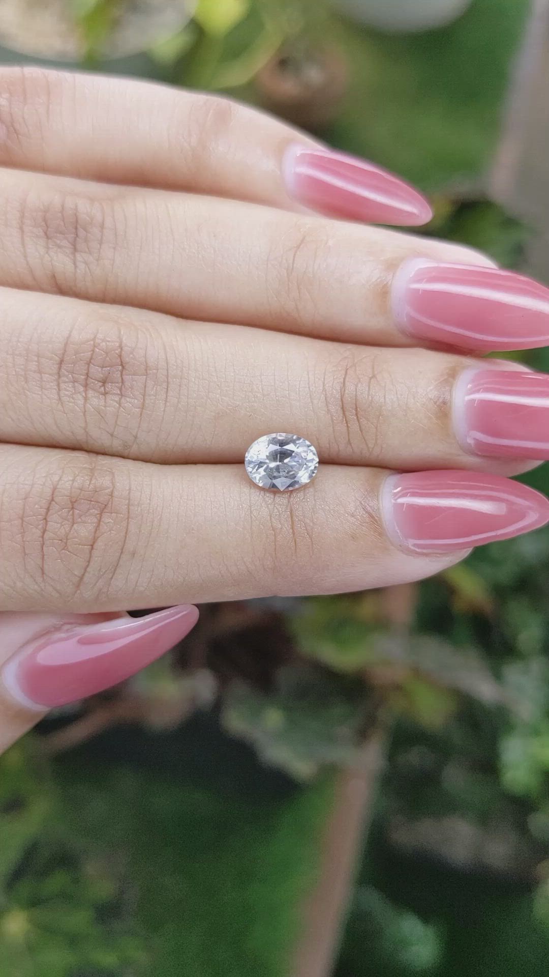1.47 Ct. White Sapphire from Ceylon (Sri Lanka) Size Video