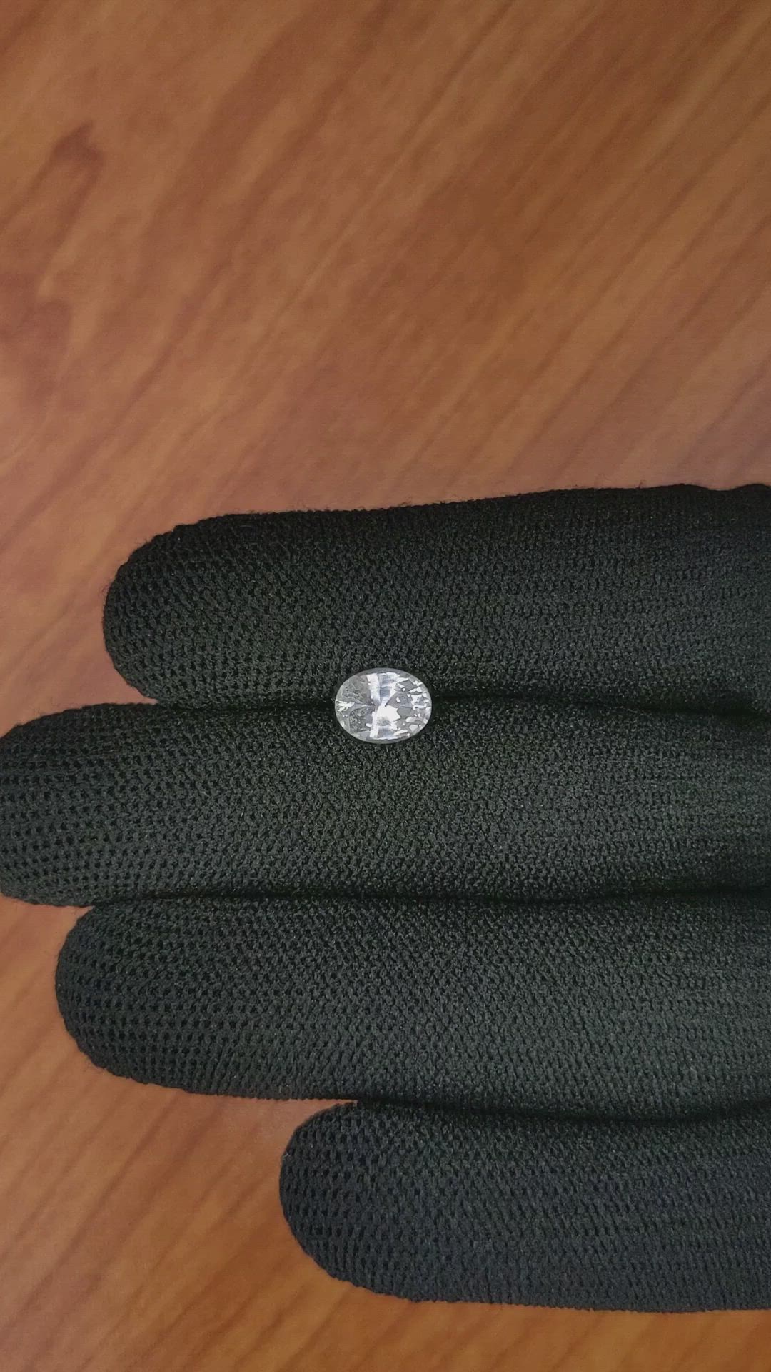 1.47 Ct. White Sapphire from Ceylon (Sri Lanka) Size Video