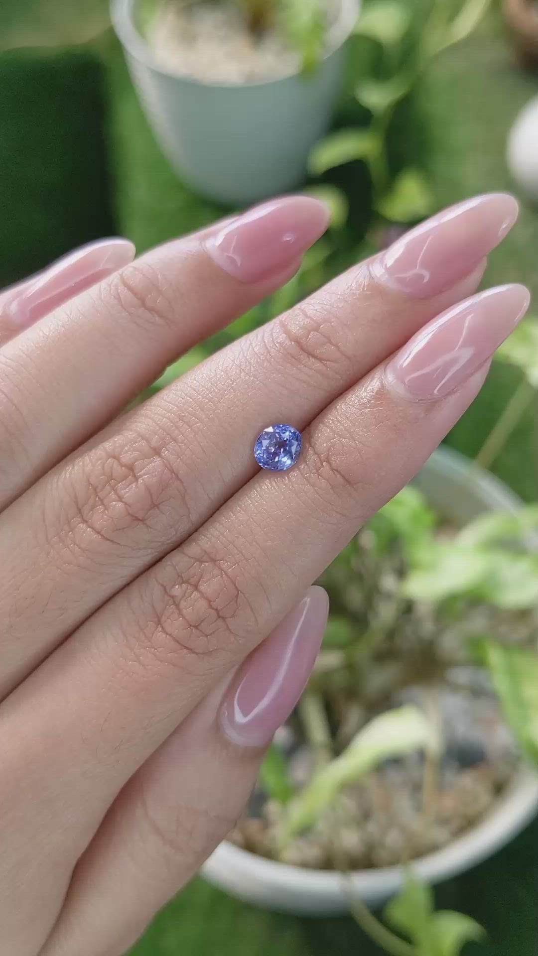 1.01 Ct. Blue Sapphire from Ceylon (Sri Lanka) Size Video