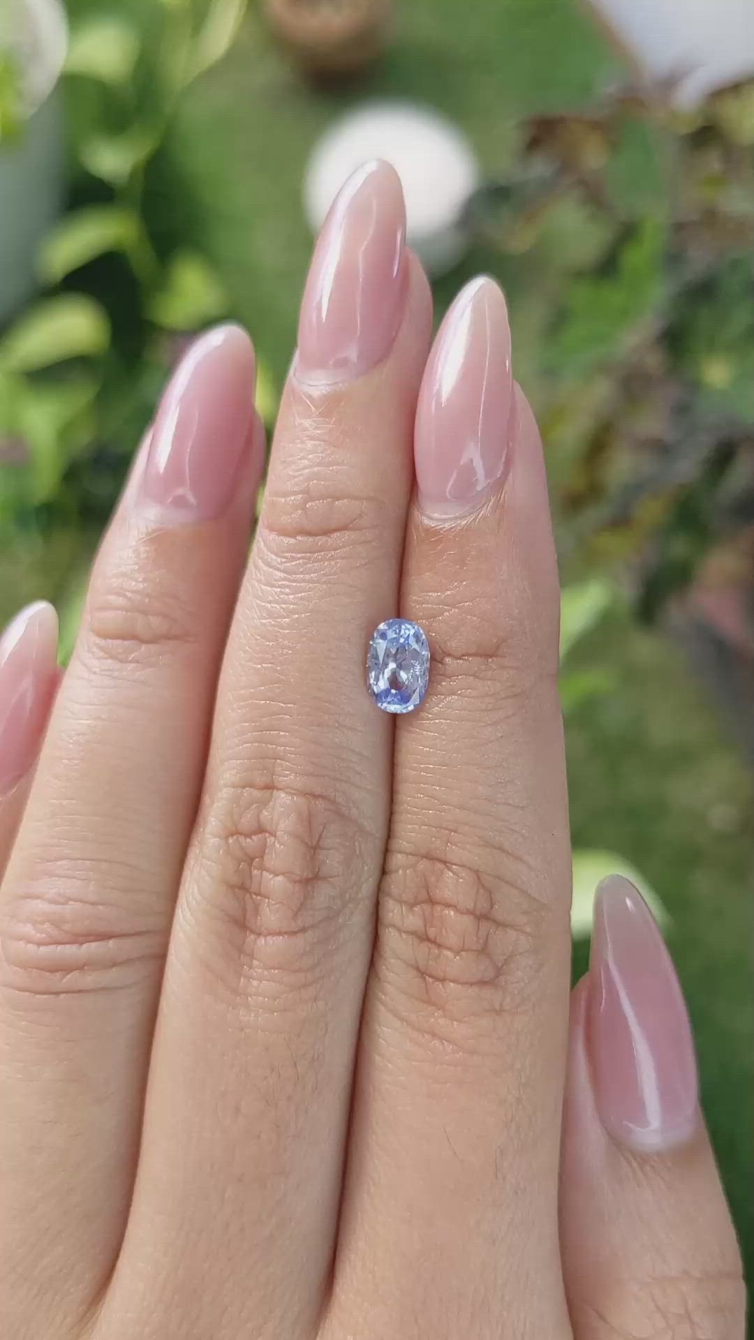 1.17 Ct. Blue Sapphire from Ceylon (Sri Lanka) Size Video