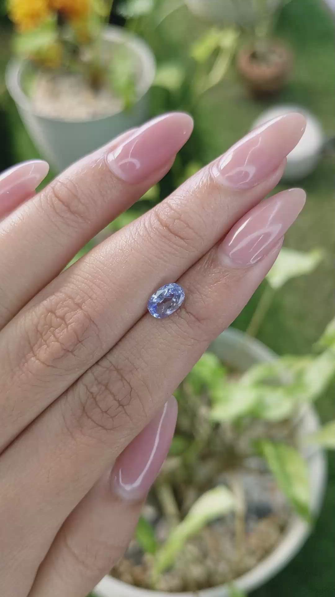 1.17 Ct. Blue Sapphire from Ceylon (Sri Lanka) Size Video