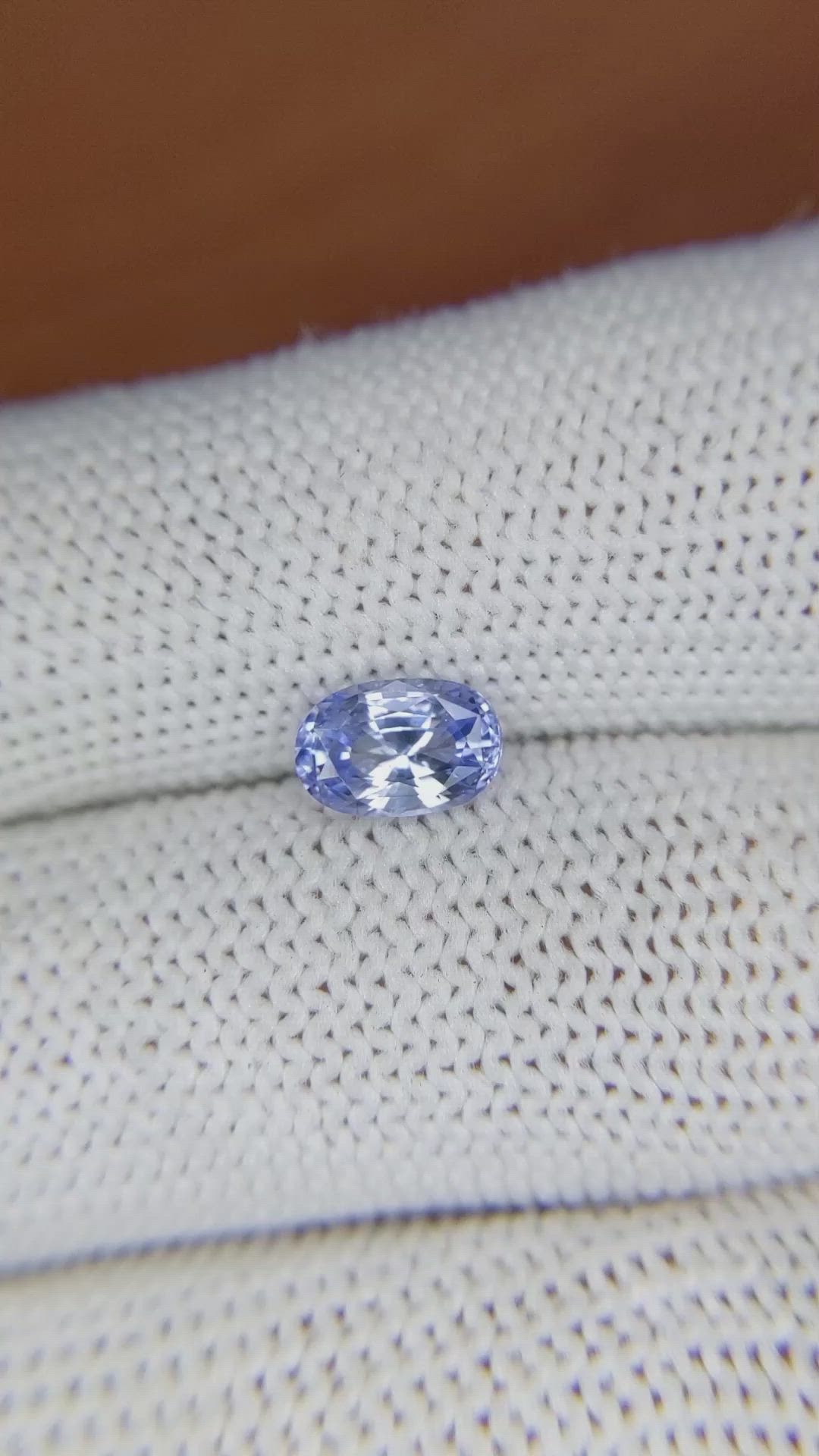 1.17 Ct. Blue Sapphire from Ceylon (Sri Lanka) Size Video