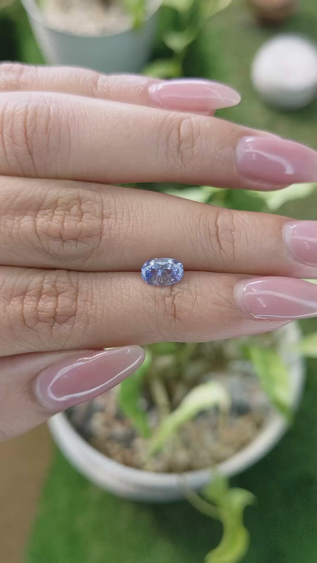 1.17 Ct. Blue Sapphire from Ceylon (Sri Lanka) Size Video
