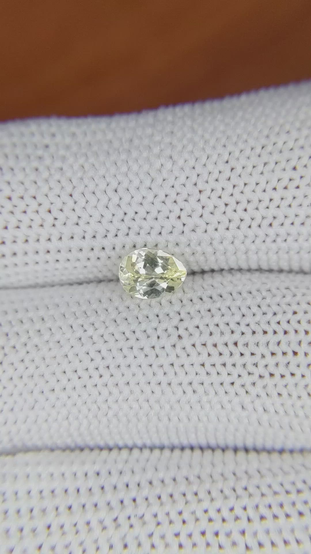 0.74 Ct. Yellow Sapphire from Ceylon (Sri Lanka) Size Video