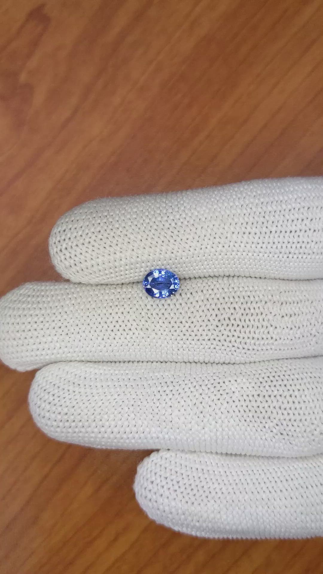 1.04 Ct. Blue Sapphire from Ceylon (Sri Lanka) Size Video
